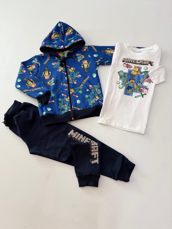 CHANDAL NIÑO 3 PIEZAS MINECRAFT
