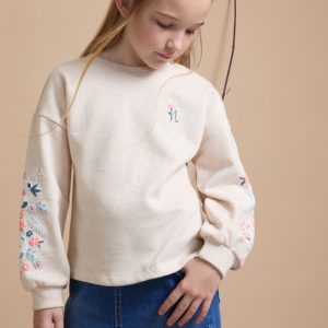 SUDADERA NIÑA FLORES INVIERNO 2025