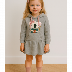 VESTIDO NIÑA TIPO SUDADERA INVIERNO 2025